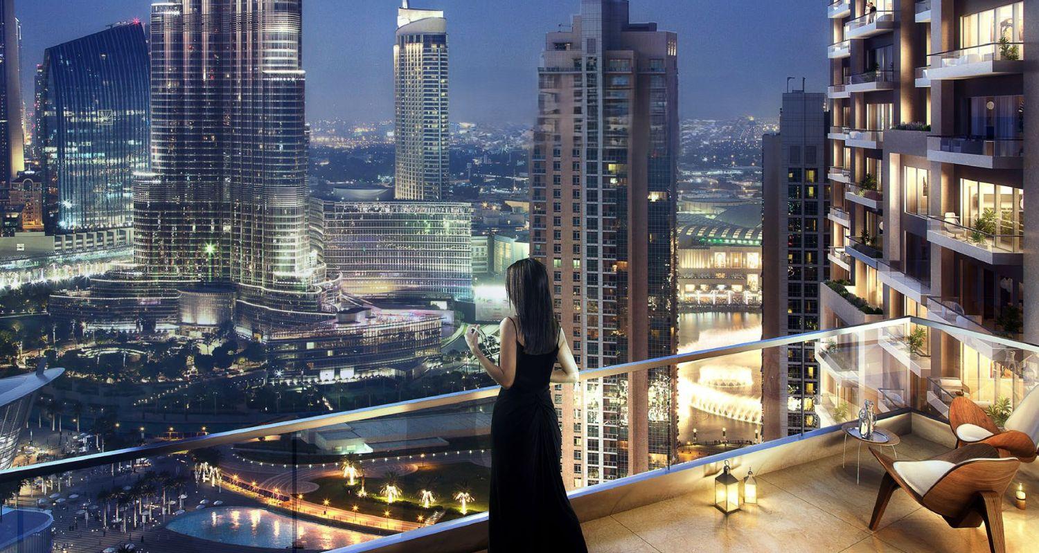 ACT Two by Emaar - Upgraded & Furnished 2 Bedroom Apartment -  ⁠Burj Khalifa and Community View