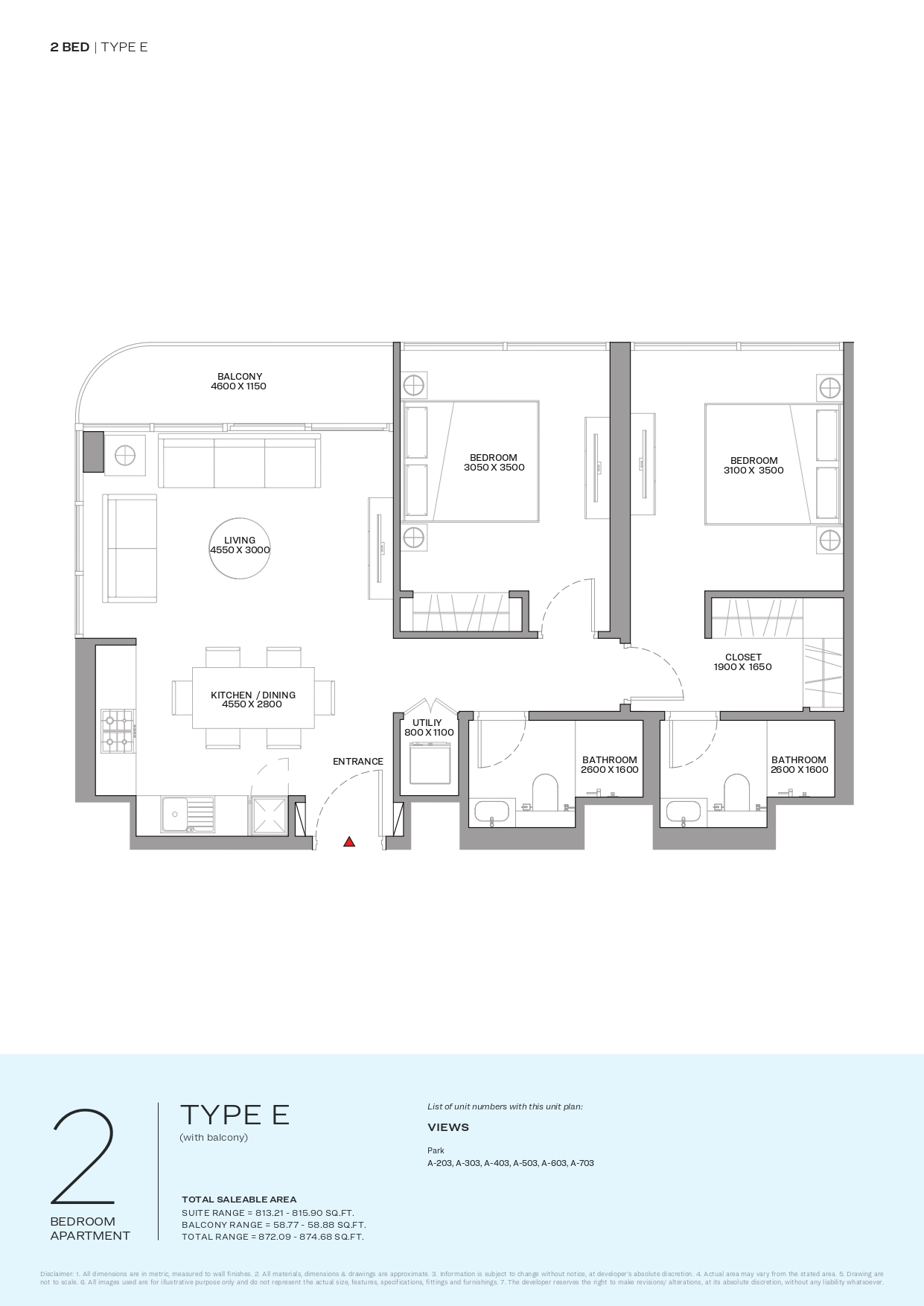 Aquamarine Beach Residences -2 Bedroom Apartment