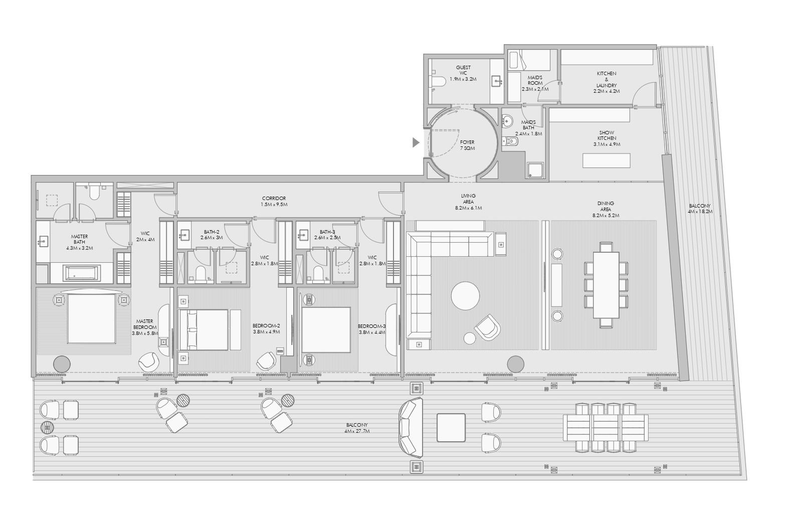Armani Beach Residences - 3 Bedroom Apartment