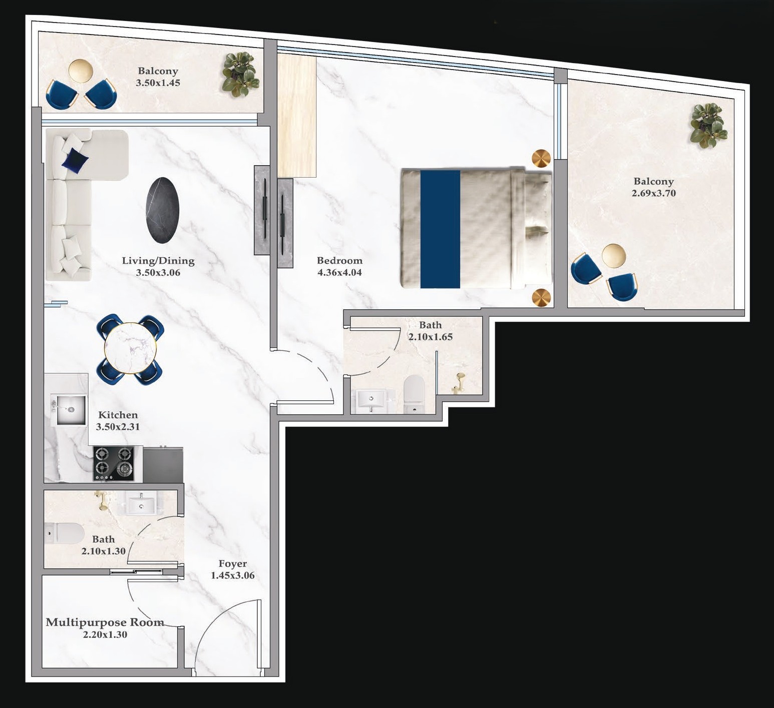 Aspirz by Danube - Flex 1 Bedroom Apartment