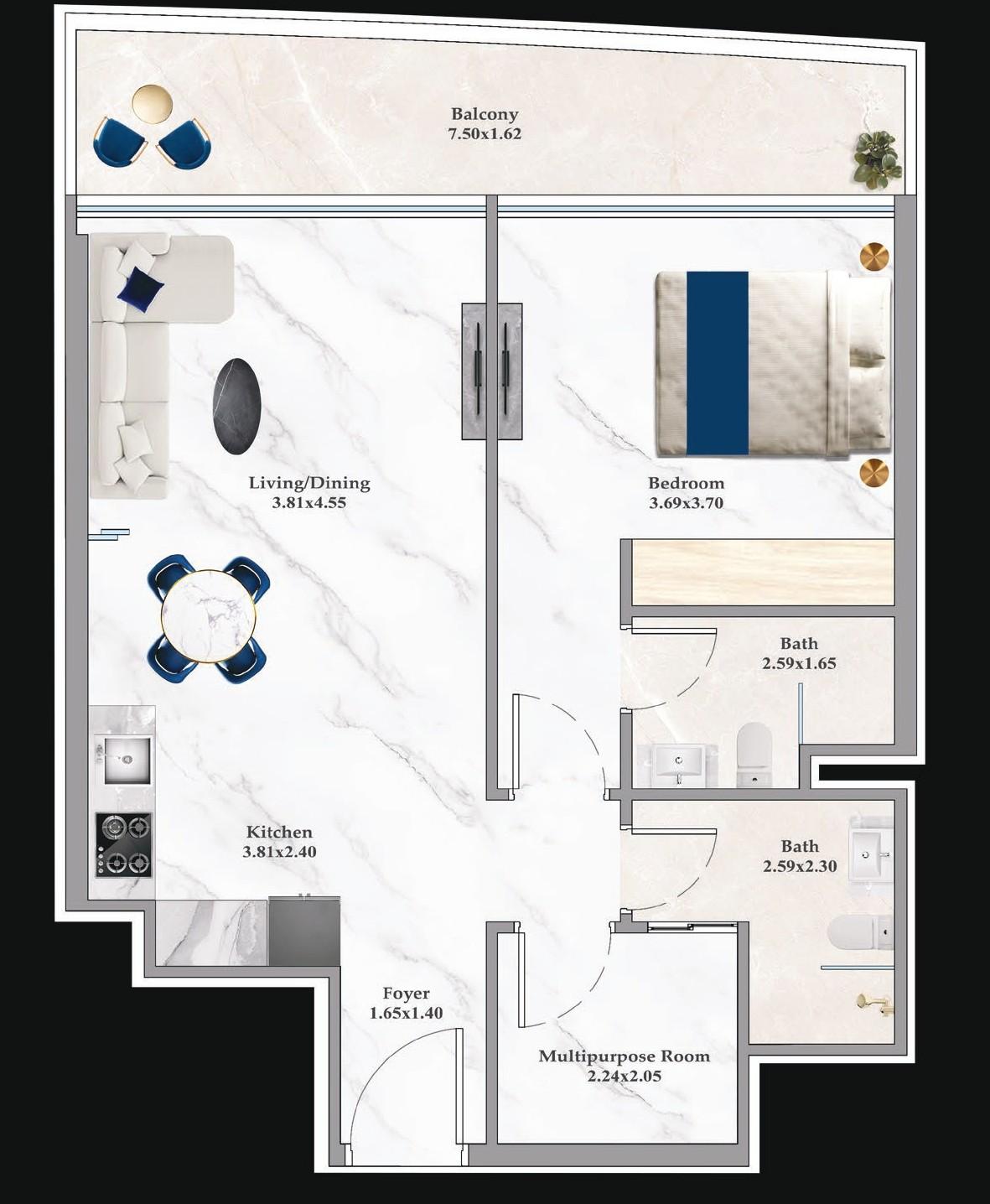 Aspirz by Danube - Flex 1 Bedroom Apartment - Investment Opportunity in Dubai Sports City