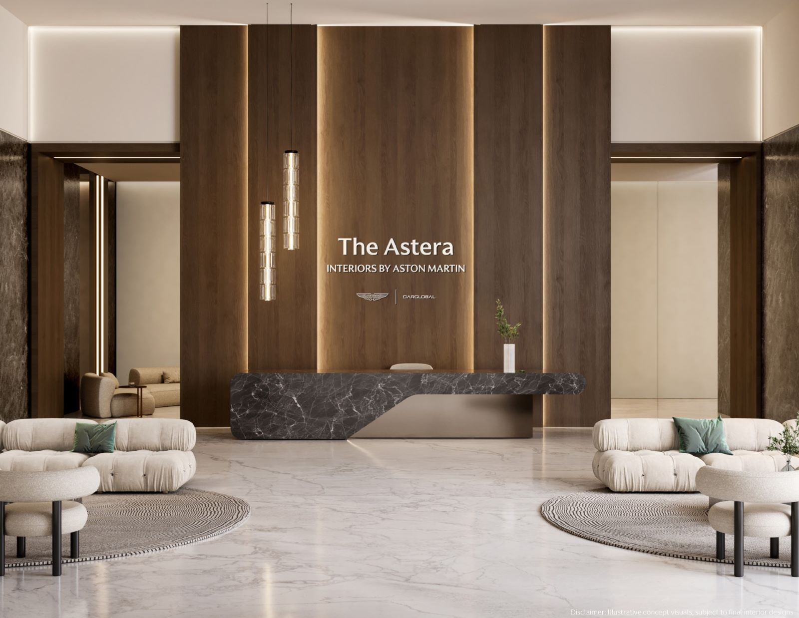 The Astera Interiors by Aston Martin - 1 Bedroom Apartment - Partial Sea and Island View