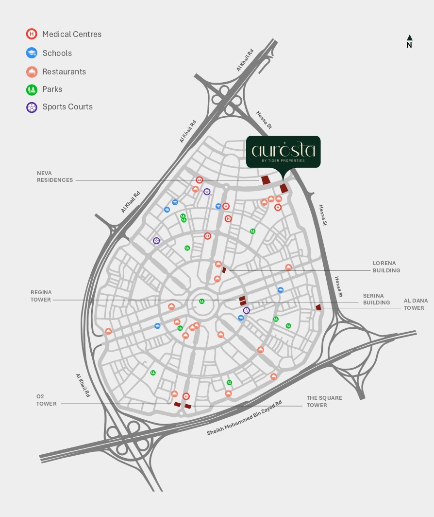Auresta Tower - 1 Bedroom Apartment