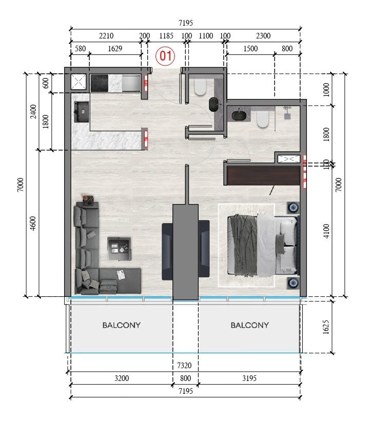 Auresta Tower - 1 Bedroom Apartment - Premium Furnished Apartments in JVC