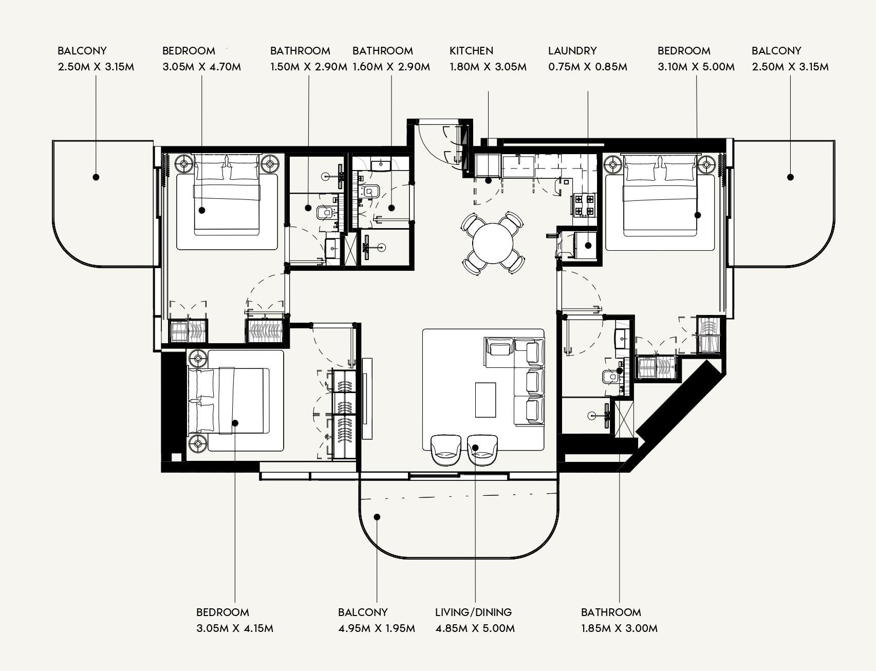 Azizi Milan - 3 Bedroom Apartment + Maid Room - Italian-Inspired Luxury Residences