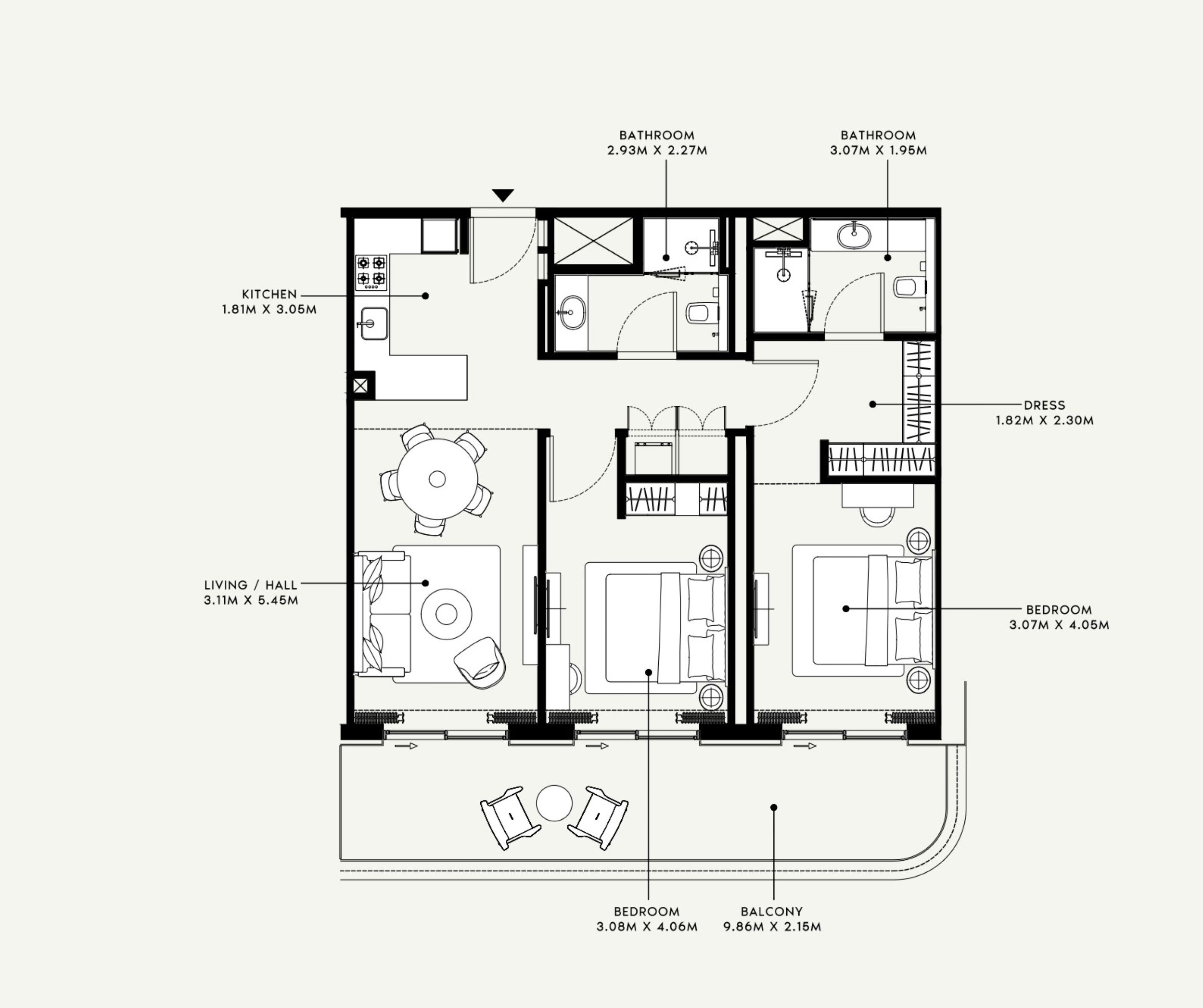 Azizi Venice - 2 Bedroom Apartment