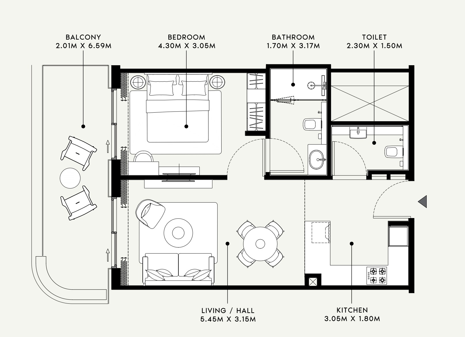 Azizi Venice - 1 Bedroom Apartment