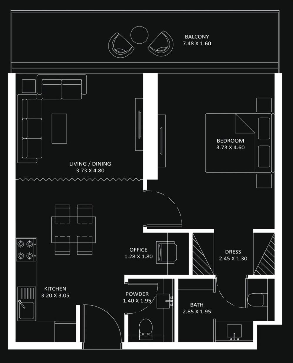 BAYZ101 by Danube - 1 Bedroom Apartment + Office