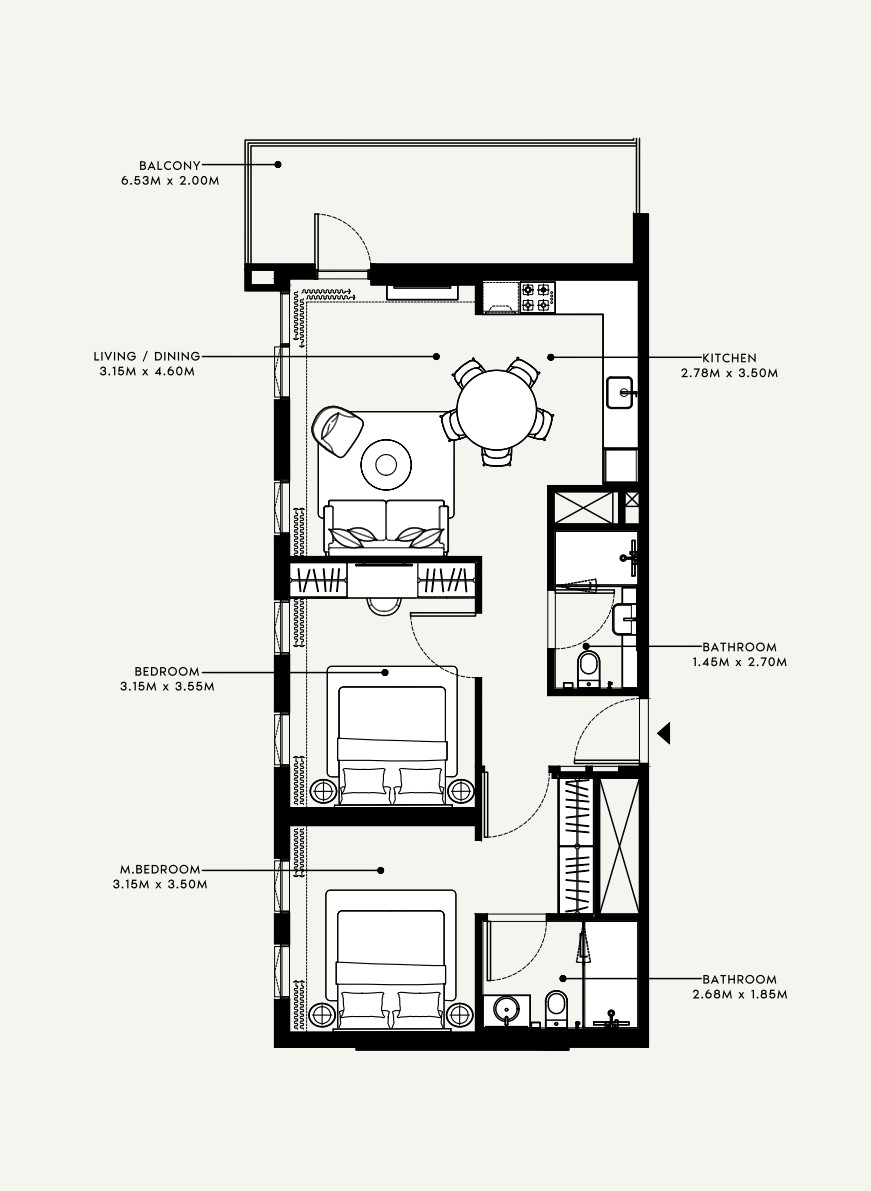 Beach Oasis 2 - 2 Bedroom Apartment