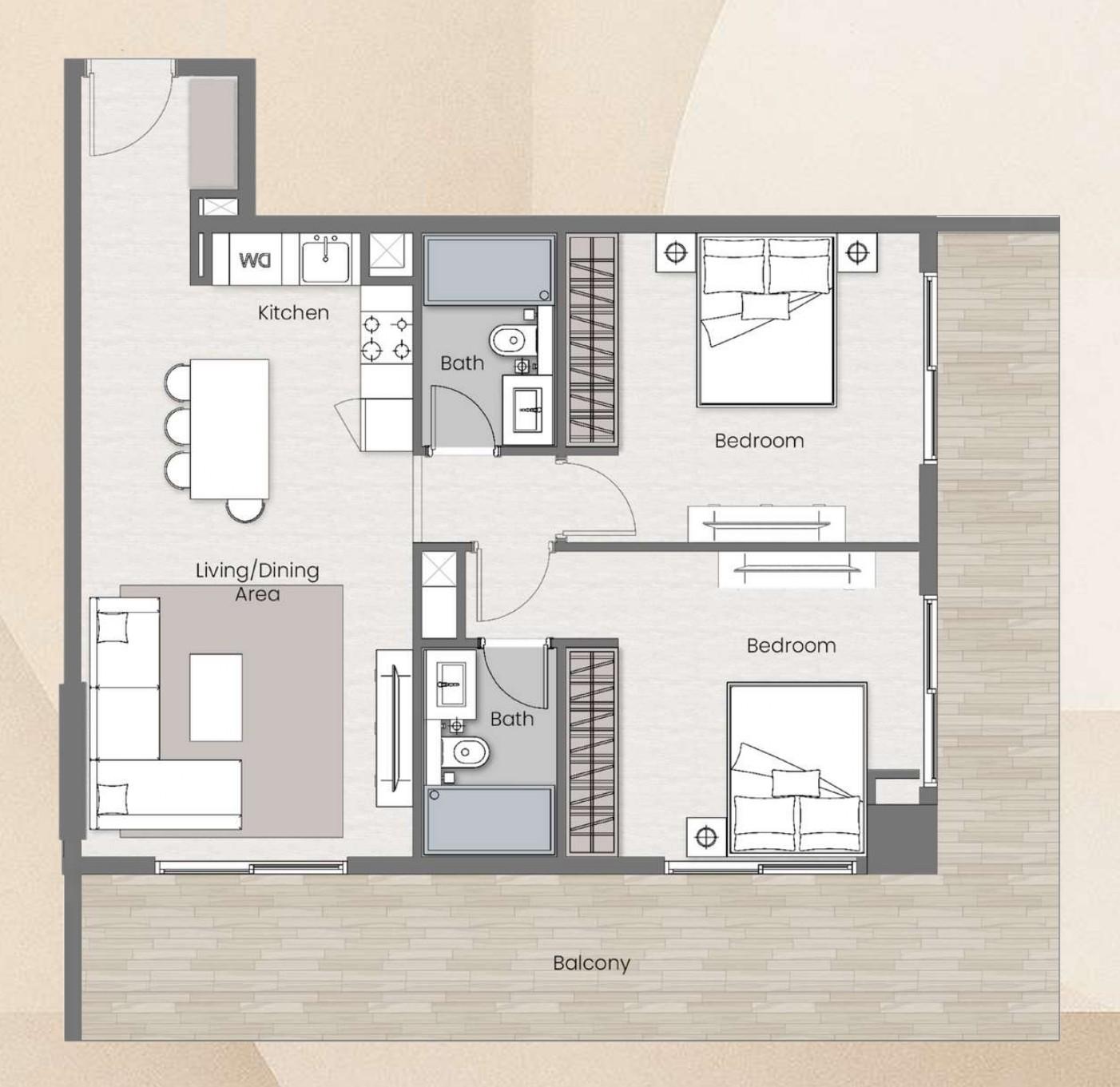 Beverly Park - 2 Bedroom Apartment