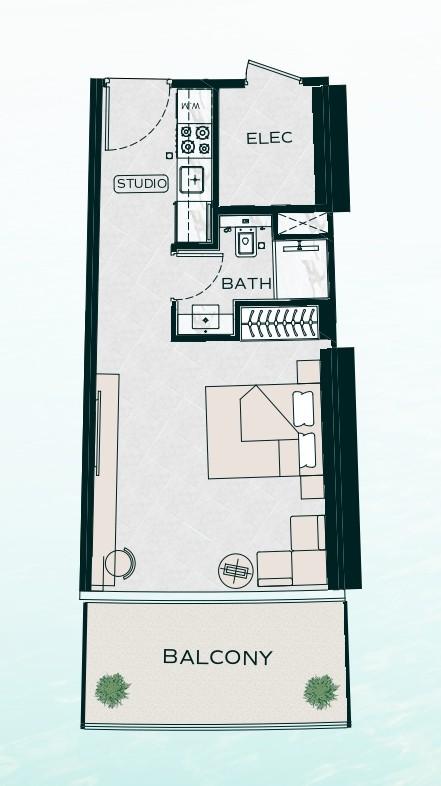 Binghatti Aquarise - Studio