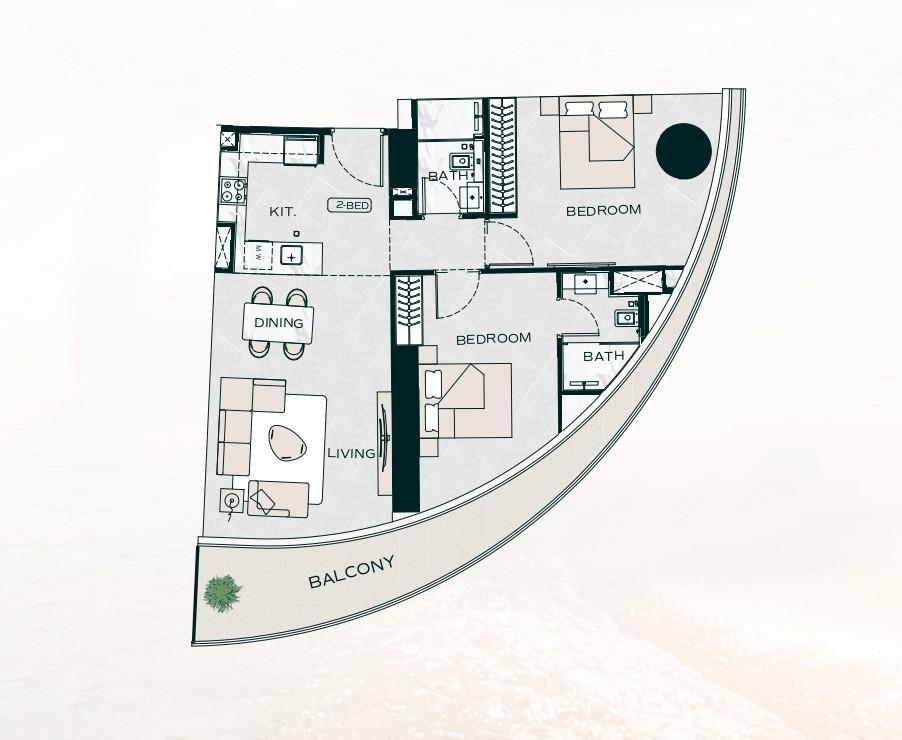 Binghatti Aquarise - 2 Bedroom Apartment - Luxury Apartments for Sale in Business Bay, Dubai