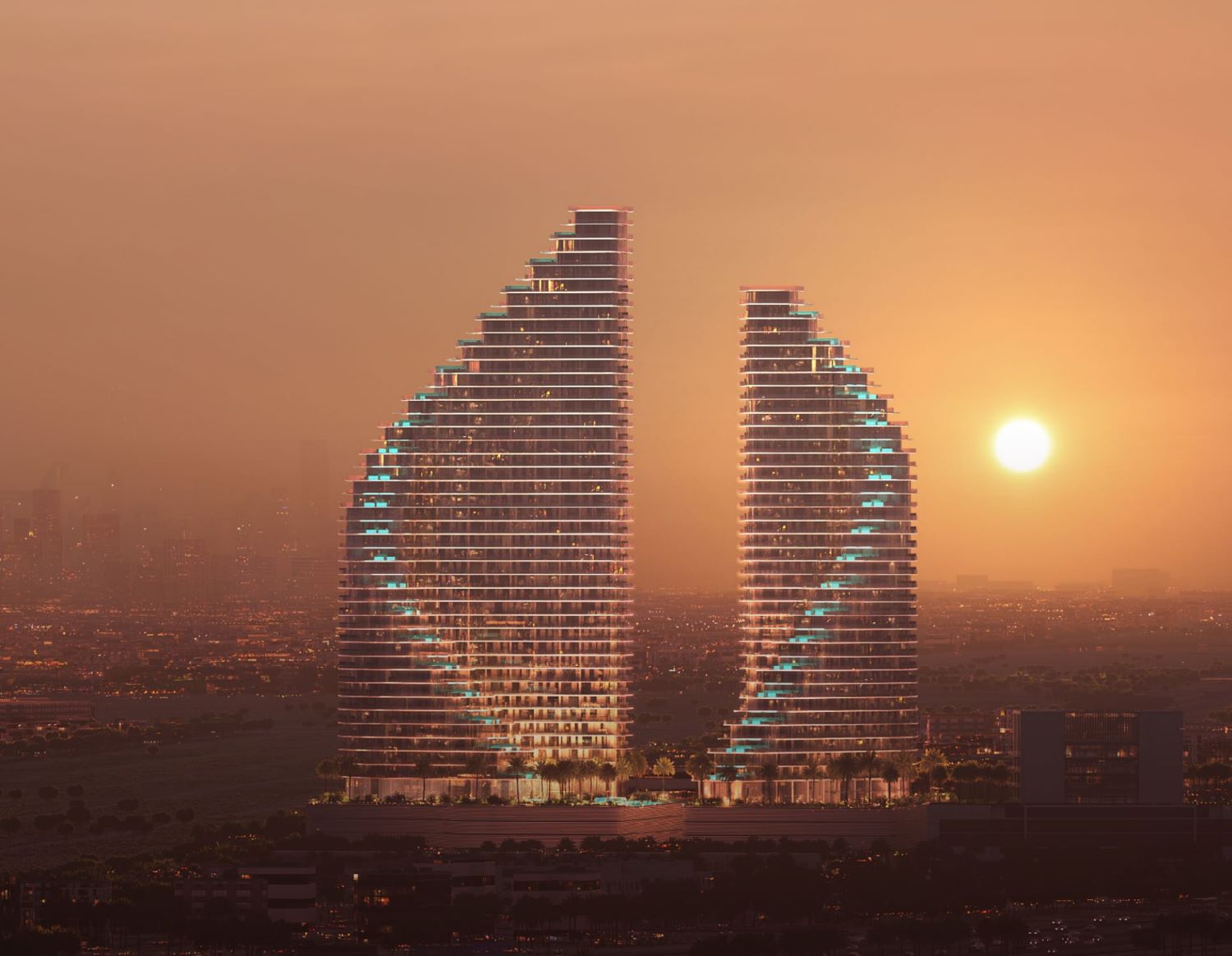 Binghatti Flare - 3 Bedroom Apartment + Pool