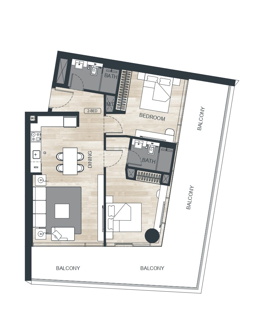 Binghatti Ghost - 2 Bedroom Apartment