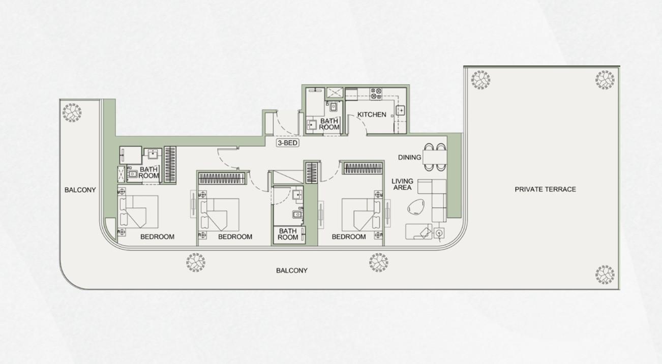 Binghatti Sky Terraces - 3 Bedroom Apartment - Panoramic View Residences in Motor City