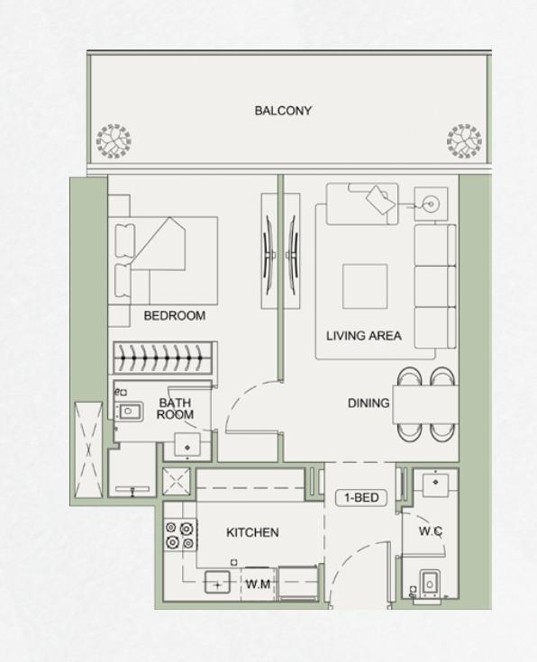 Binghatti Sky Terraces - 1 Odalı Daire - Motor City’de Panoramik Manzaralı Konutlar