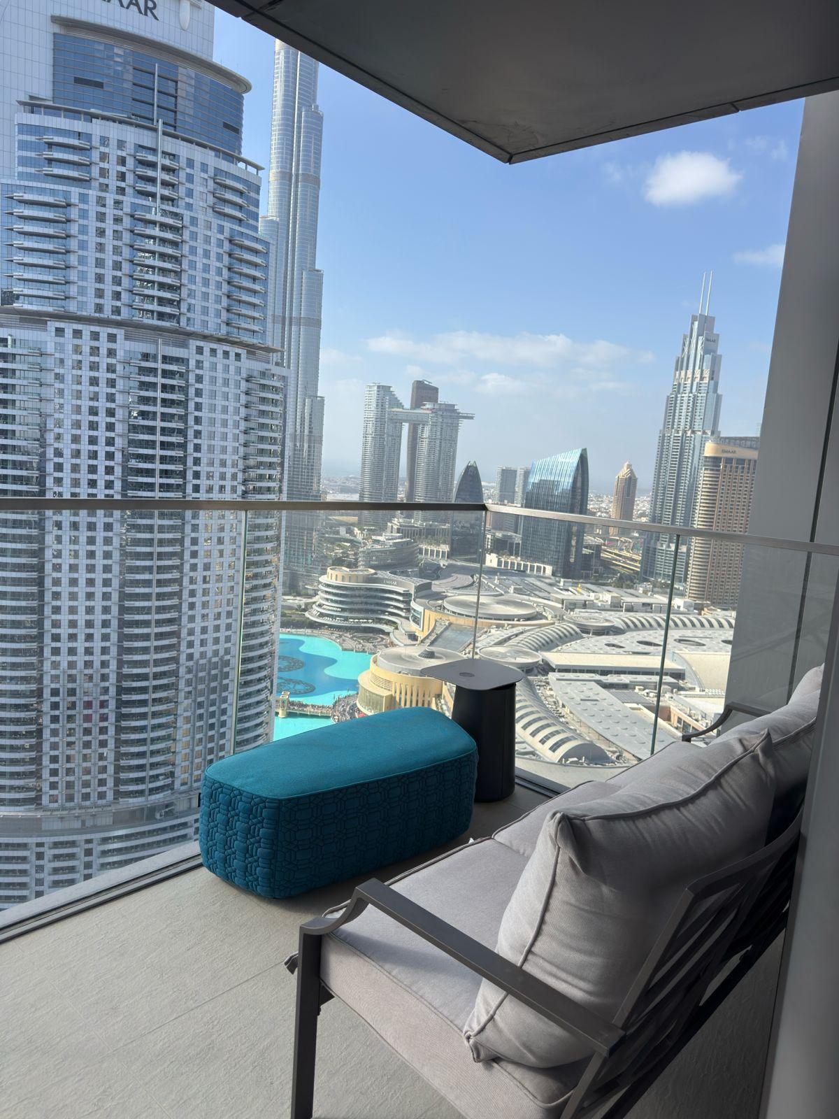 Boulevard Point by Emaar - Fully Furnished 3 Bedroom Apartment + Maid Room - Burj Khalifa & Dubai Mall View