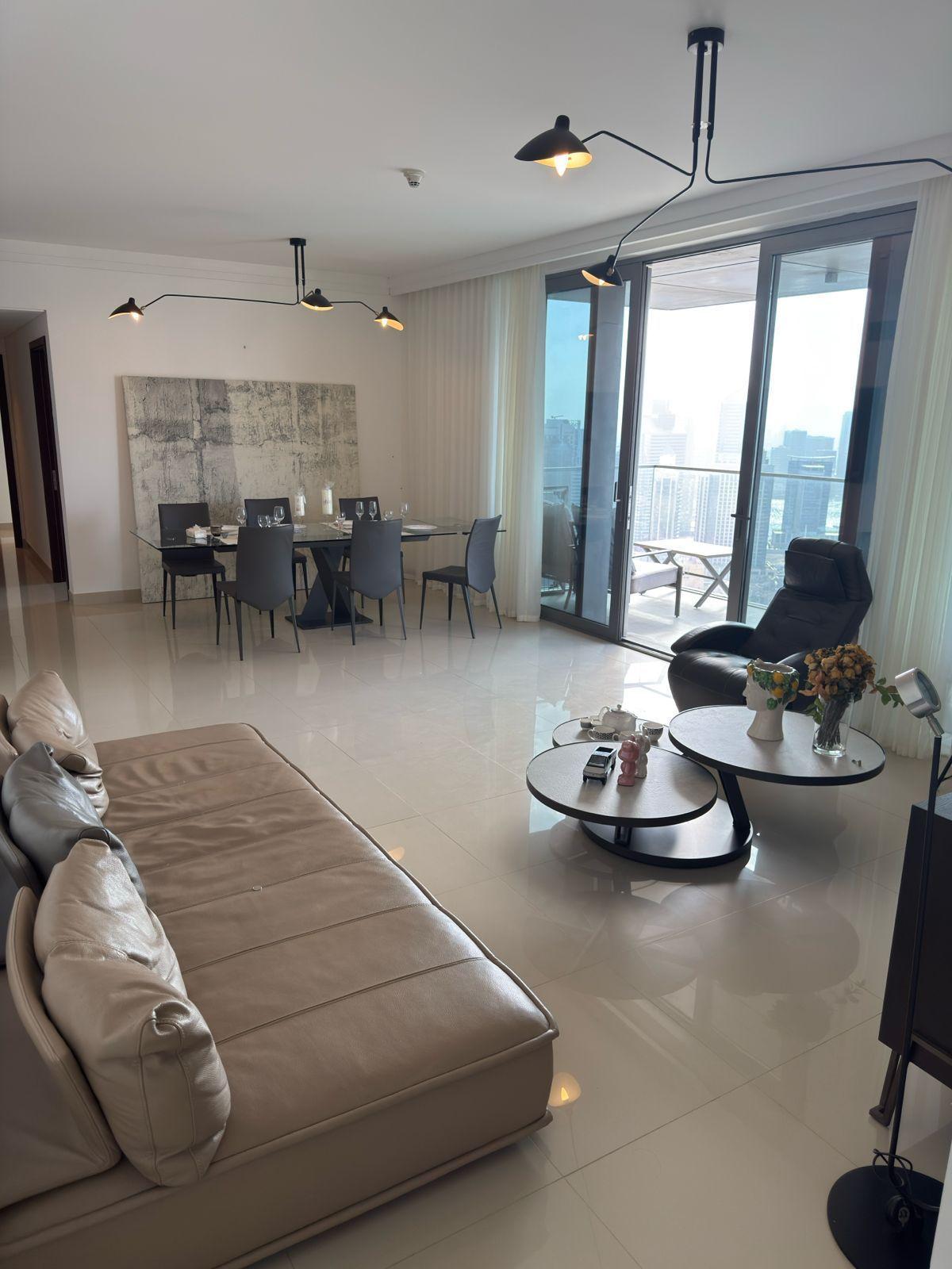 Boulevard Point by Emaar - Fully Furnished 3 Bedroom Apartment + Maid Room - Burj Khalifa & Dubai Mall View