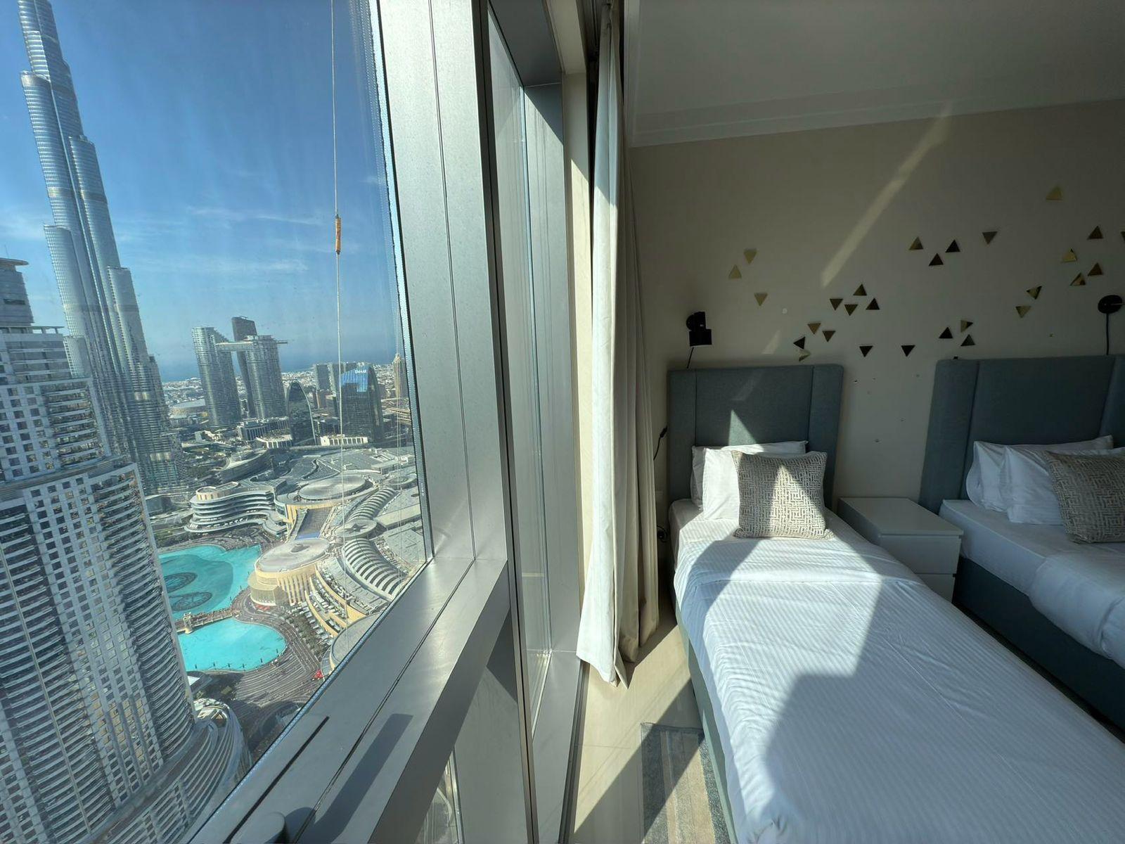 Boulevard Point by Emaar - Fully Furnished 3 Bedroom Apartment + Maid Room - Burj Khalifa & Dubai Mall View