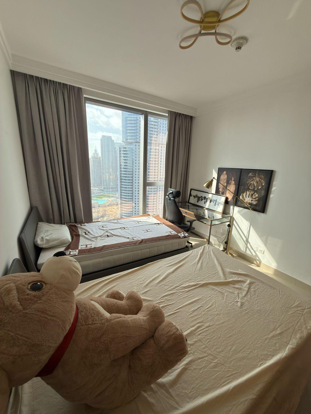 Boulevard Point by Emaar - Fully Furnished 3 Bedroom Apartment + Maid Room - Burj Khalifa & Dubai Mall View