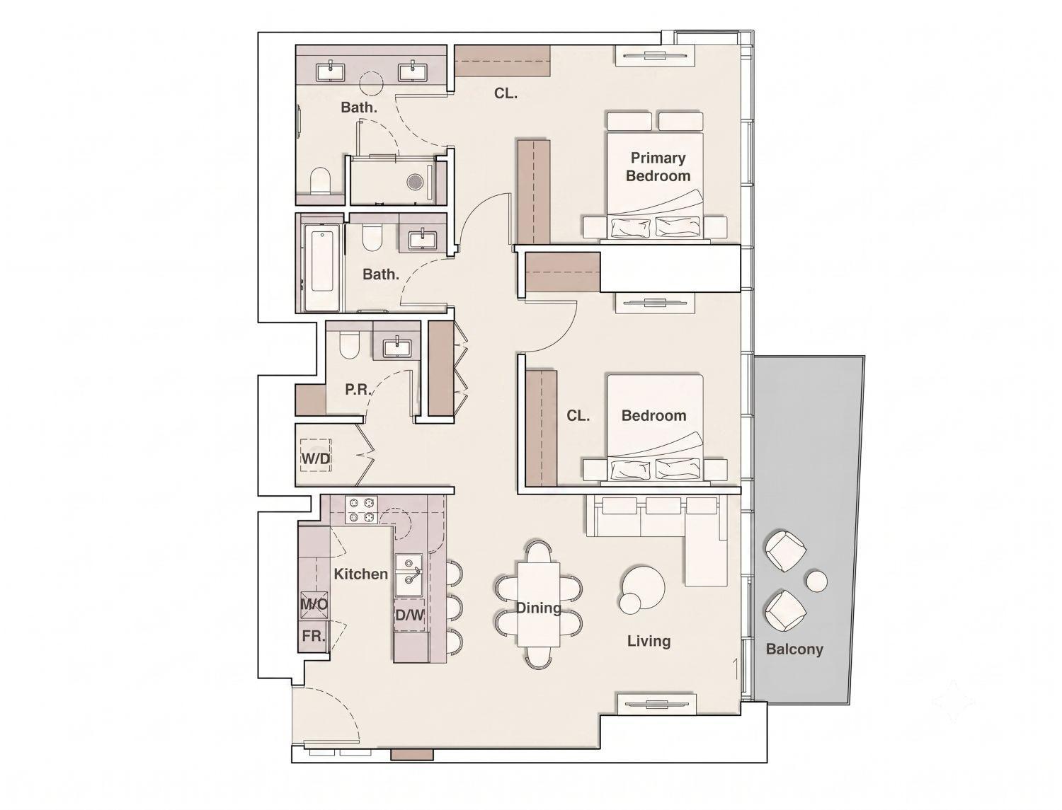 Mercer House - 2 Bedroom Apartment - Luxury Residences Near the Metro in Uptown Dubai