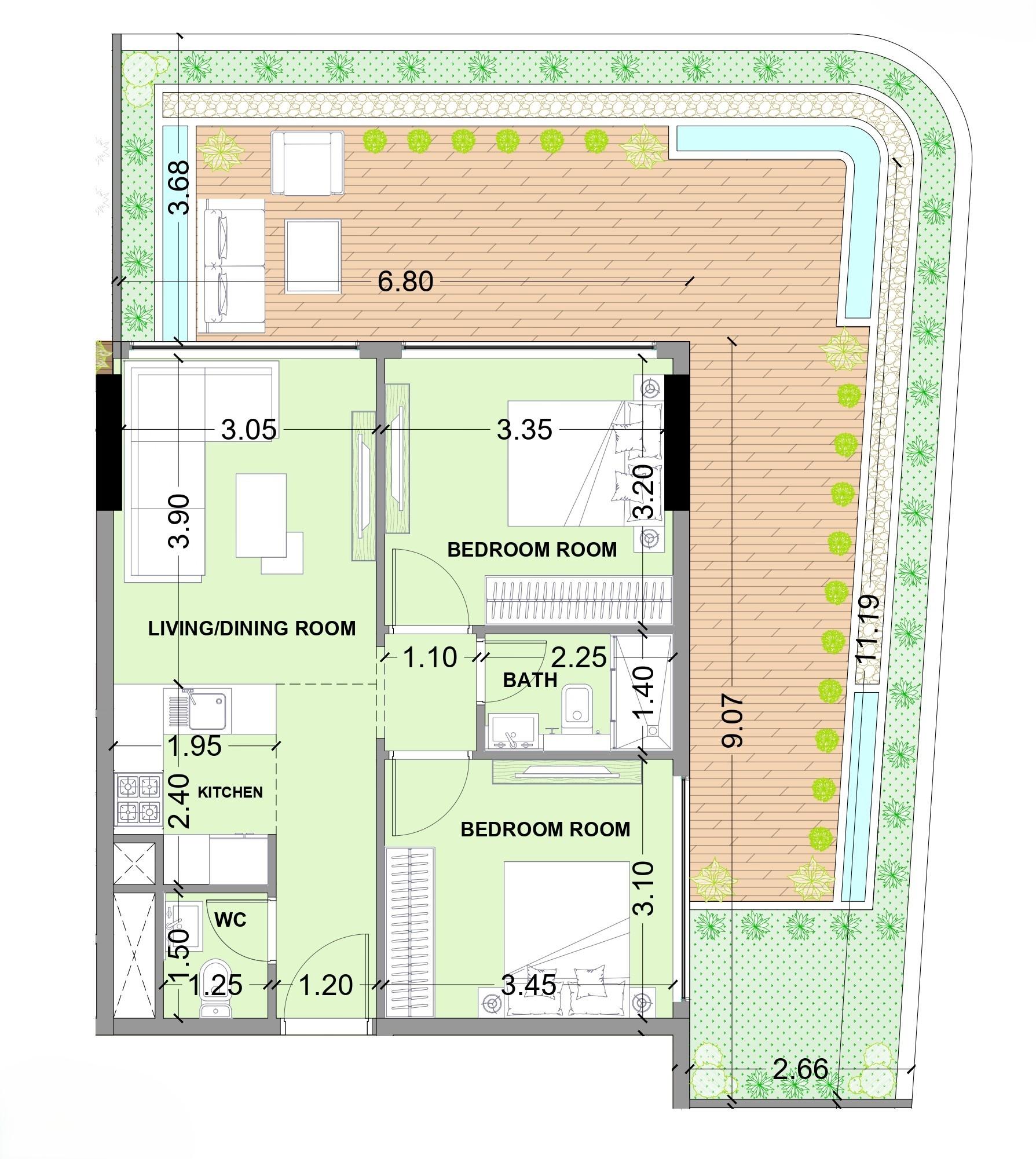 Celesto 3 by Tarrad - 2 Bedroom Apartment