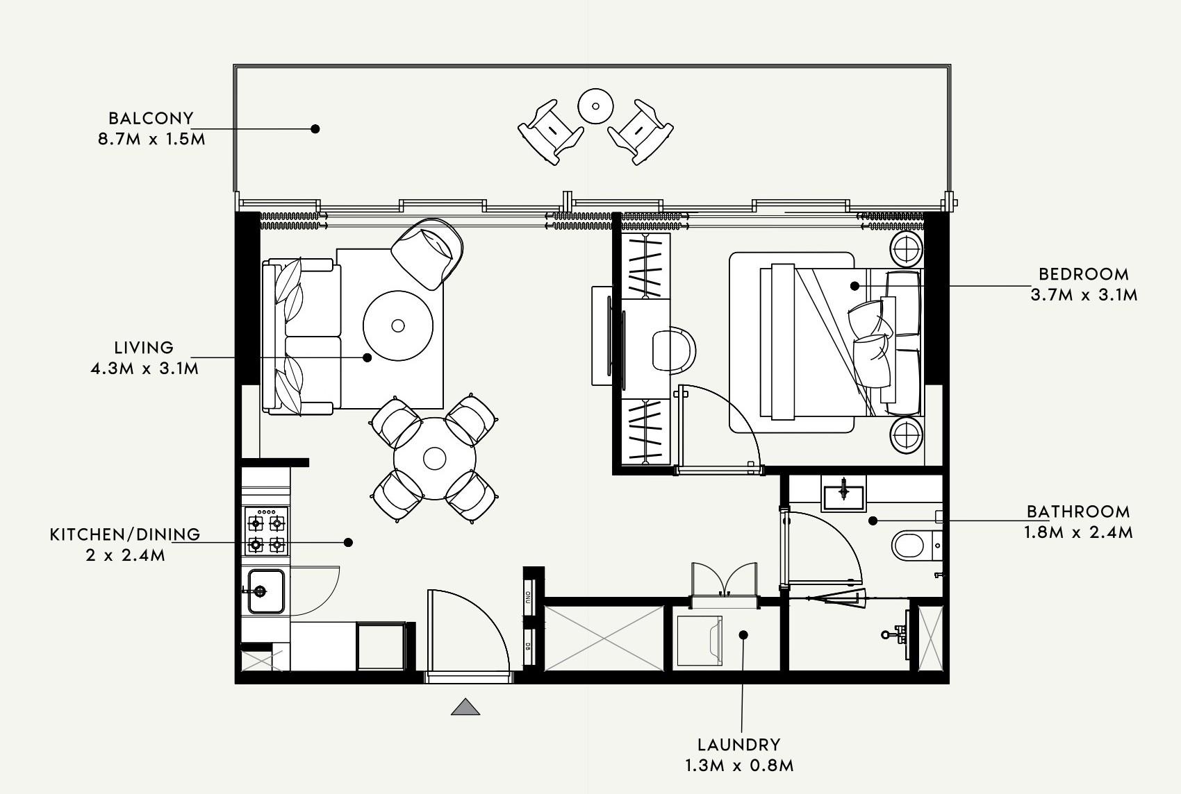 Azizi Milan - 1 Bedroom Apartment