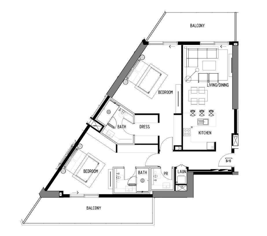 Chelsea Residences 2 by Damac - 2 Bedroom Apartment