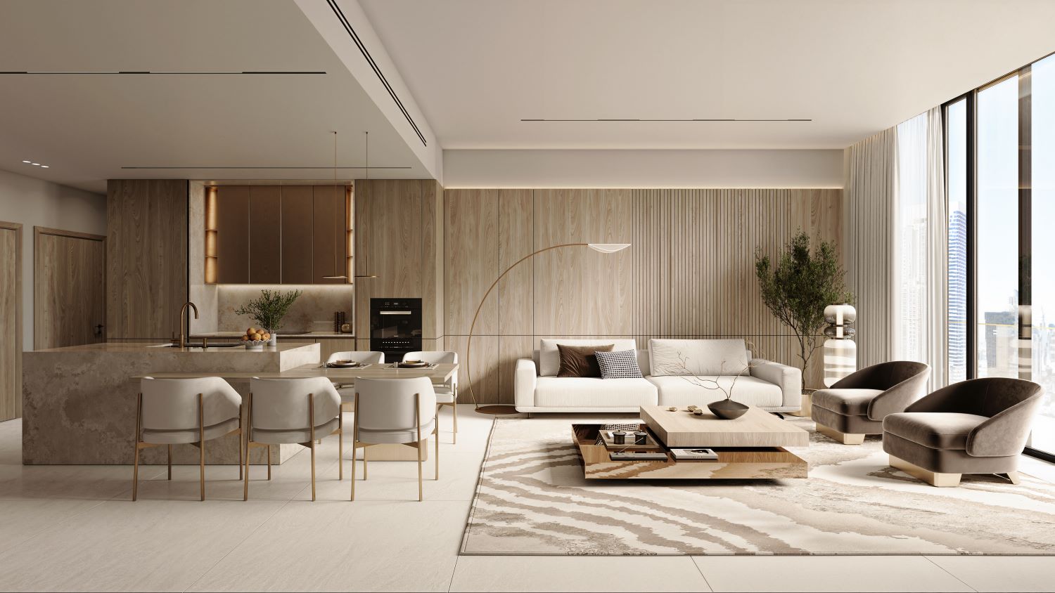 DWTN Residences - 3 Bedroom Apartment + Maid Room