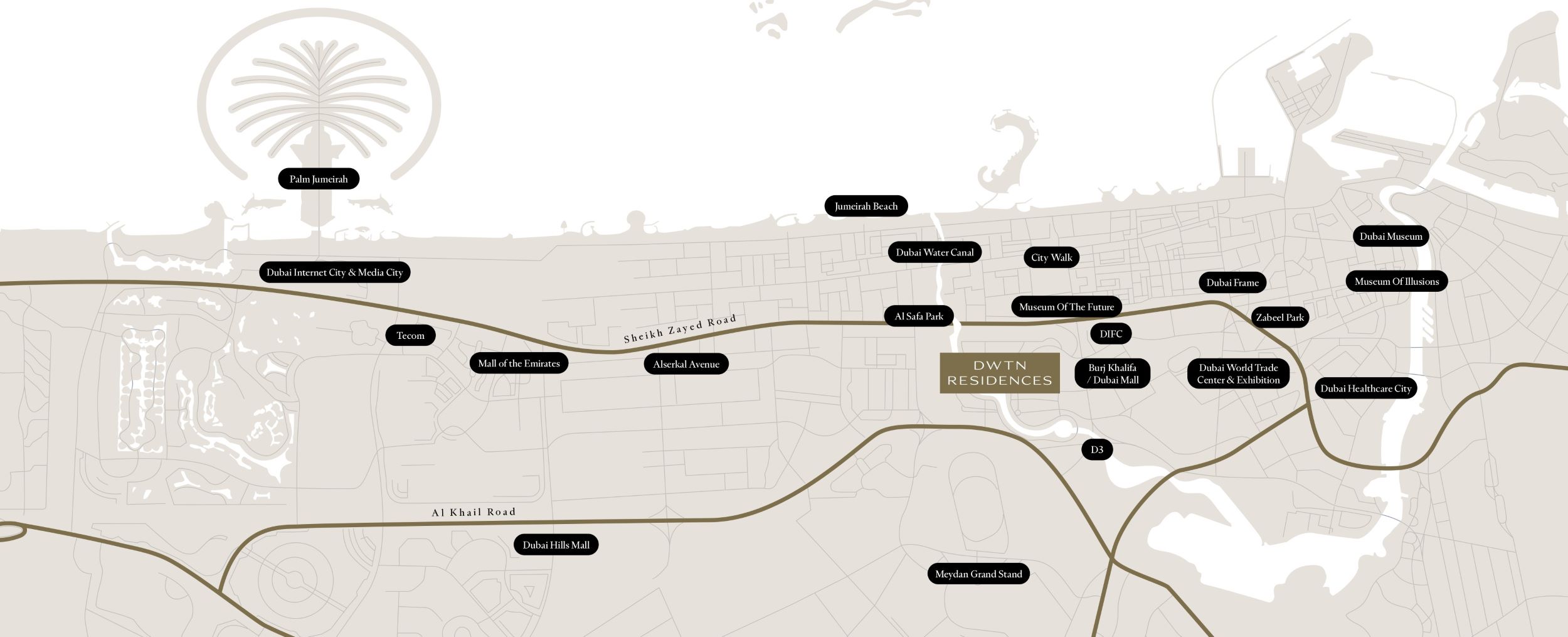 DWTN Residences - 3 Bedroom Apartment + Maid Room