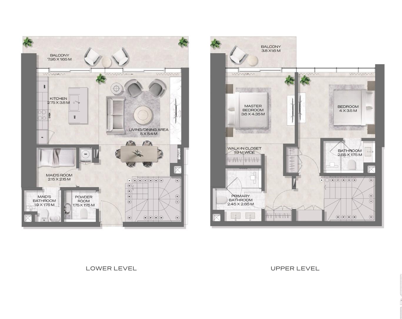 DWTN Residences - 2 Bedroom Duplex Apartment + Maid Room - 110-Story Ultra-Luxury Living