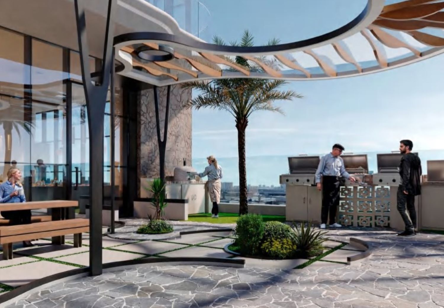 Electra-GOLF COURSE & CRICKET STADIUM Views - 2 Bedroom + Pool