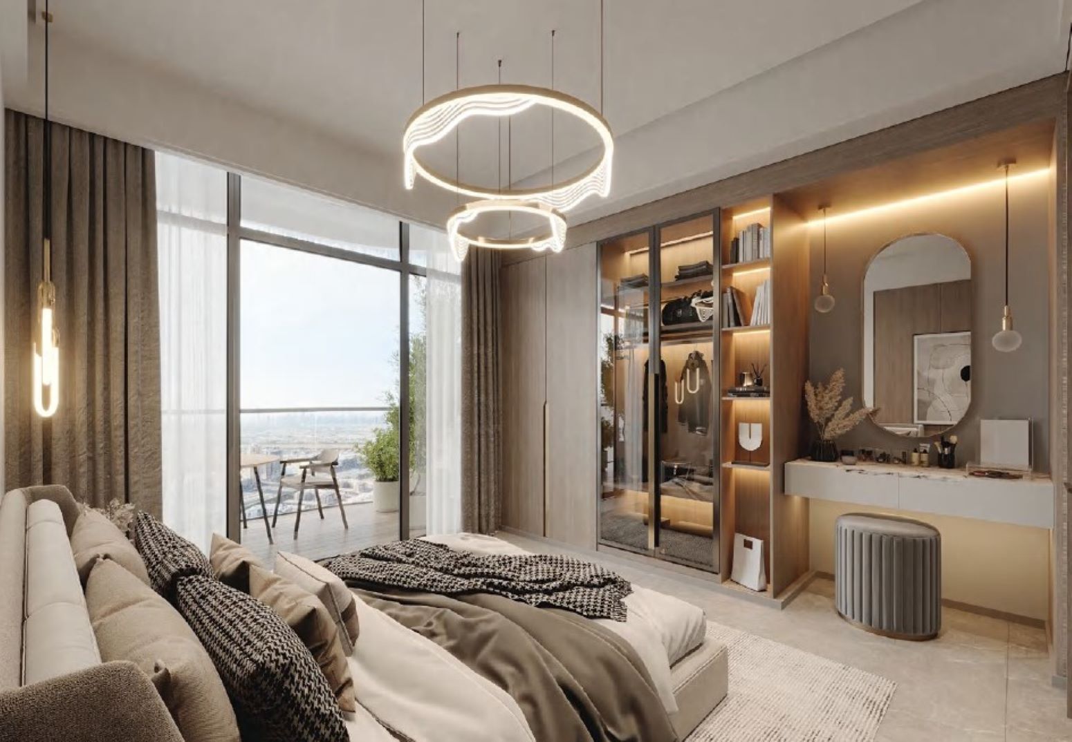 Electra-GOLF COURSE & CRICKET STADIUM Views - 2 Bedroom + Pool