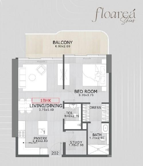 Floarea Skies - 1 Bedroom Apartment + Study Room - High Rental Yield Investment in JVC