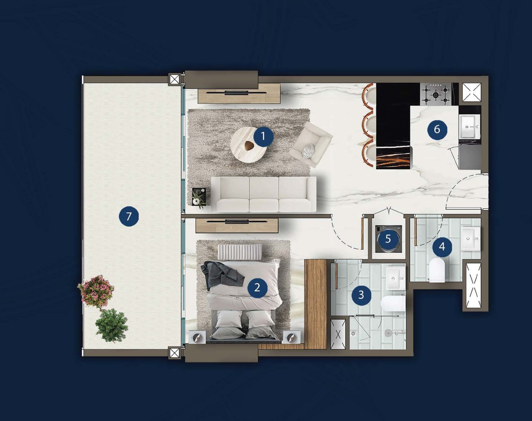 Franck Muller Yachting by London Gate - 1 Bedroom Apartment