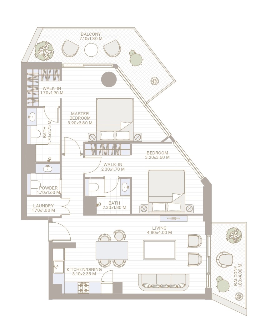 Ivy at Park Five - 2 Bedroom Apartment