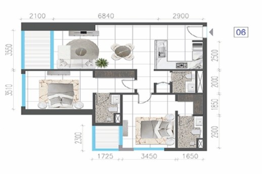 Jade Tower - 2 Bedroom Apartment