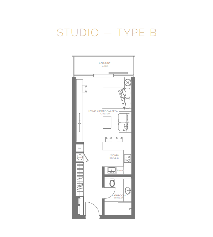 Beautiful Studio Apartment in Louvre Abu Dhabi Residences