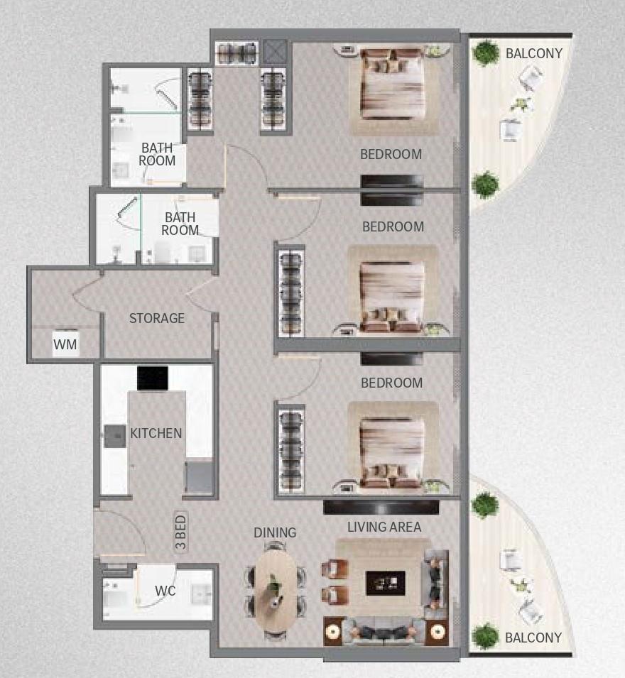 Mercedes-Benz Places Binghatti City Maybach - 3 Bedroom Apartment