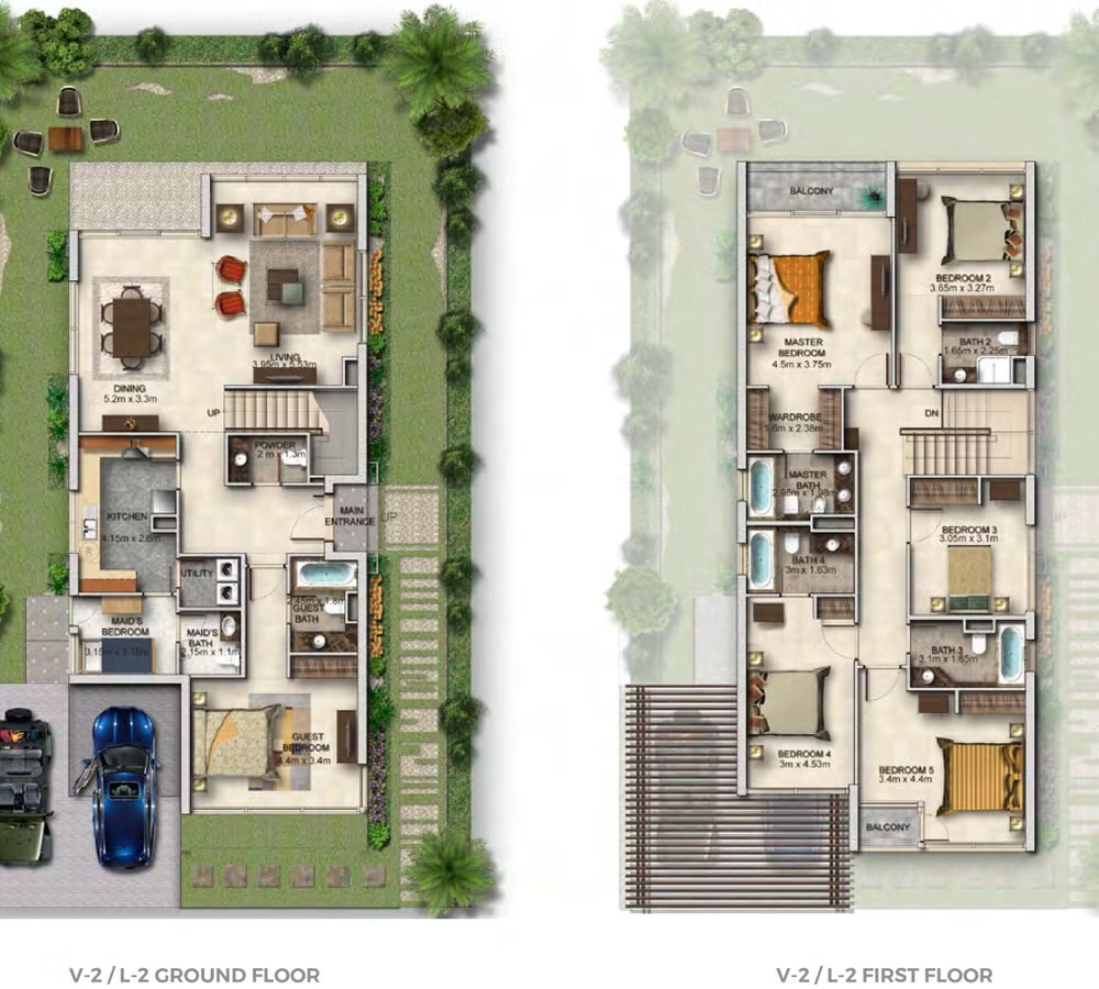 Ready to Move | Unfurnished |  3 Bedroom Villa + Maid Room