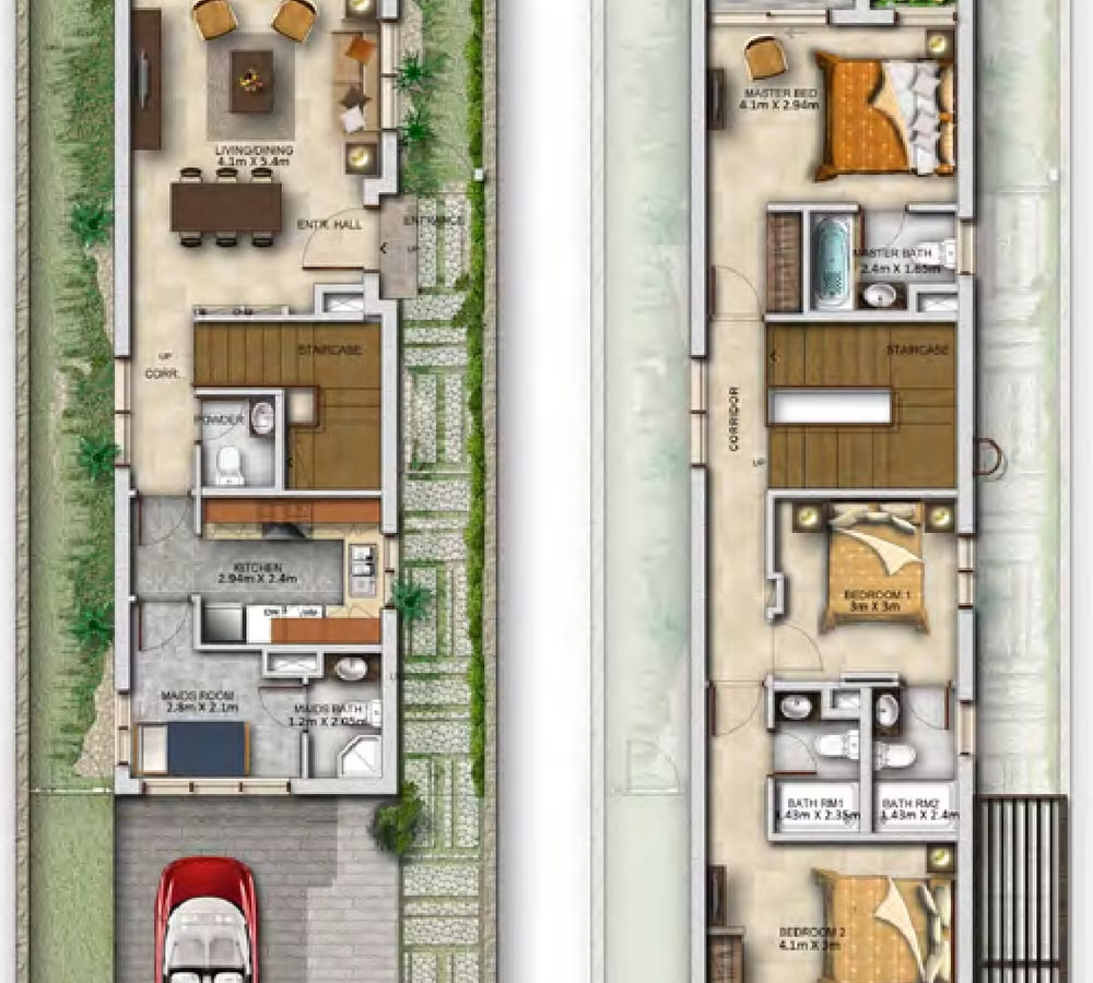 Ready to Move | Unfurnished |  3 Bedroom Villa + Maid Room