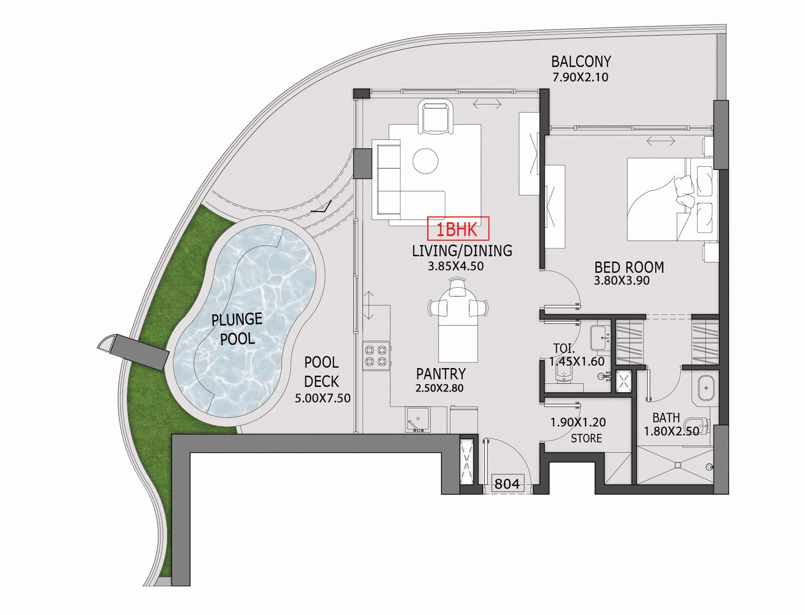 Parkside Boulevard by Tabeer - 1 Bedroom Apartment + Study Room + Pool