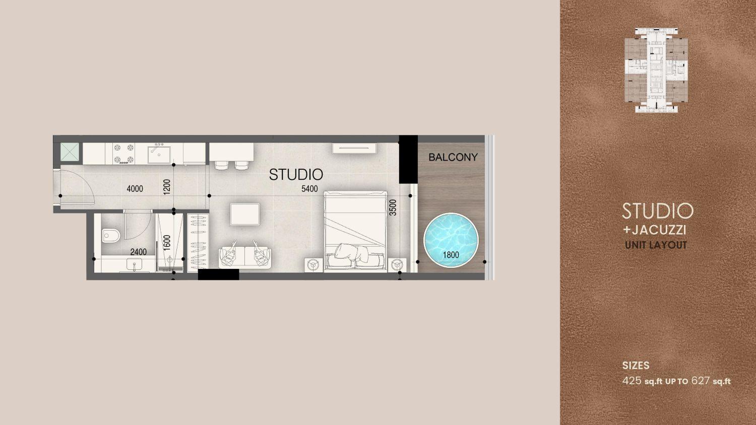 Peace Avenue by Peace Homes - Studio + Jacuzzi - Affordable Apartments in Jebel Ali