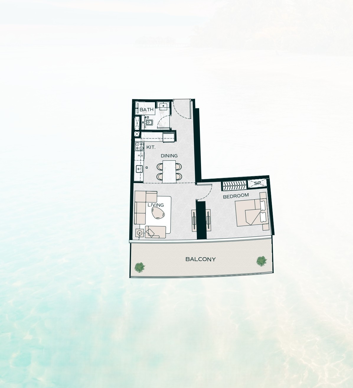 Binghatti Aquarise: 1-Bedroom Apartment in Business Bay