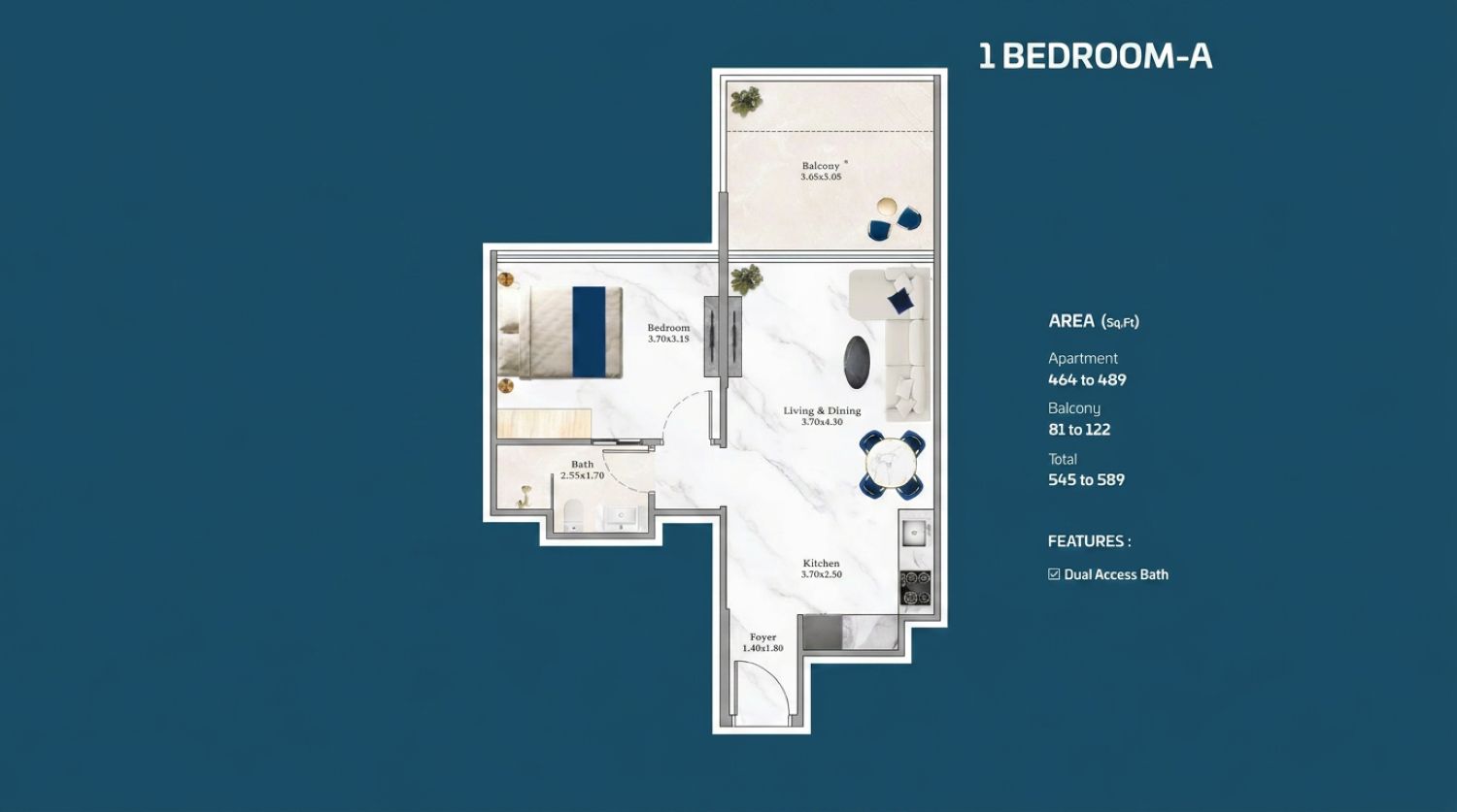 Timez by Danube - 1 Bedroom Apartment - Luxury Living in DSO