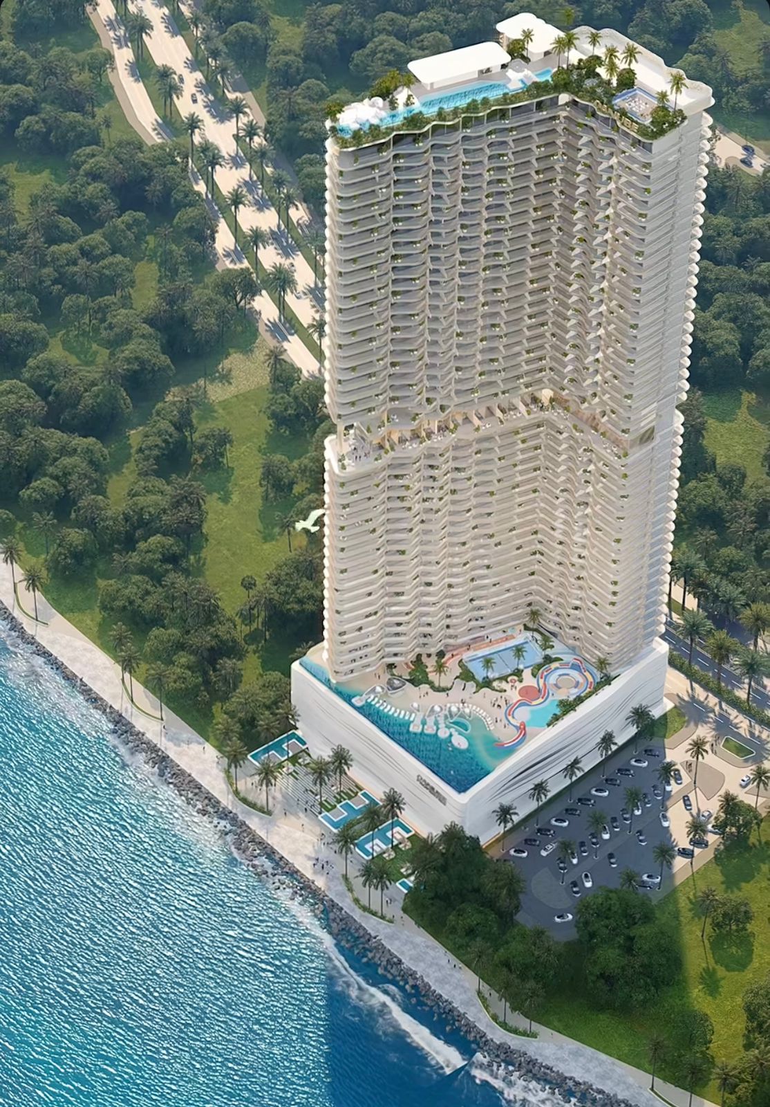 Breez by Danube: 2 Bedroom Apartment + Pool - Luxury Seafront Living