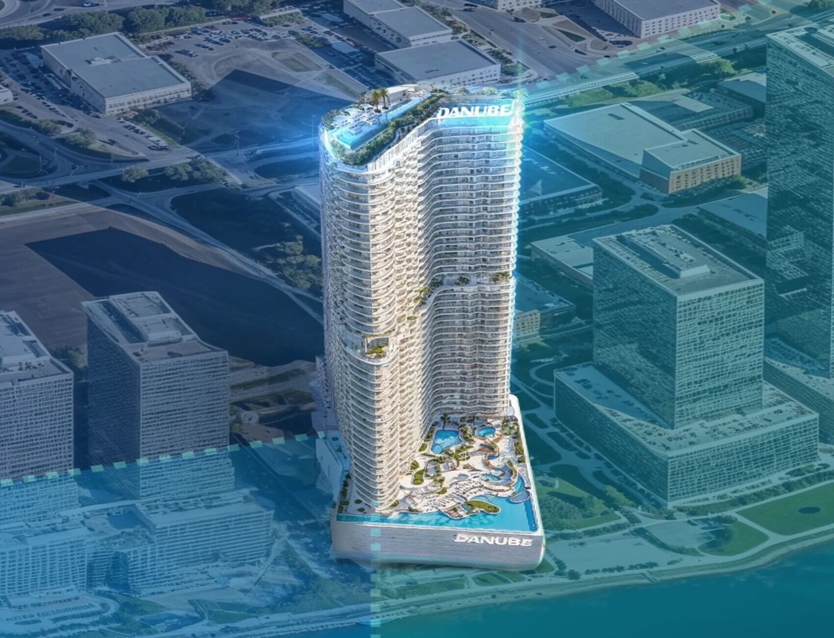 Breez by Danube: 2 Bedroom Apartment + Pool - Luxury Seafront Living