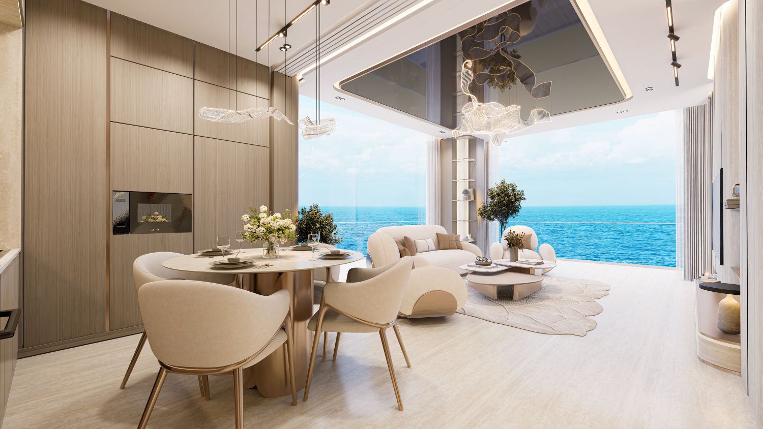 Breez by Danube: 2 Bedroom Apartment + Pool - Luxury Seafront Living