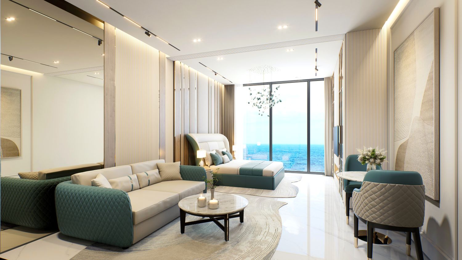 Breez by Danube: 2 Bedroom Apartment + Pool - Luxury Seafront Living