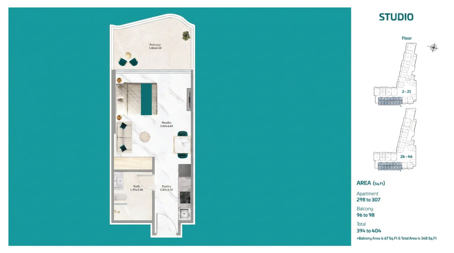 Breez by Danube: Studio - Luxury Seafront Living
